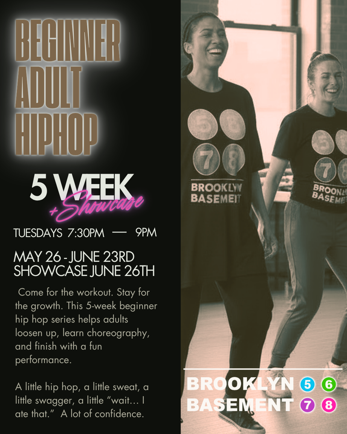 Adult dance classes — book now, vibe later